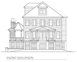 Custom home design elevation sample by Studio 291 | Charleston, SC